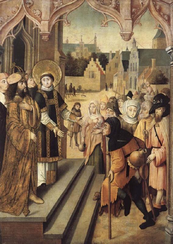 unknow artist Saint Lawrence Showing the Prefect Decius the Treasures of the Church